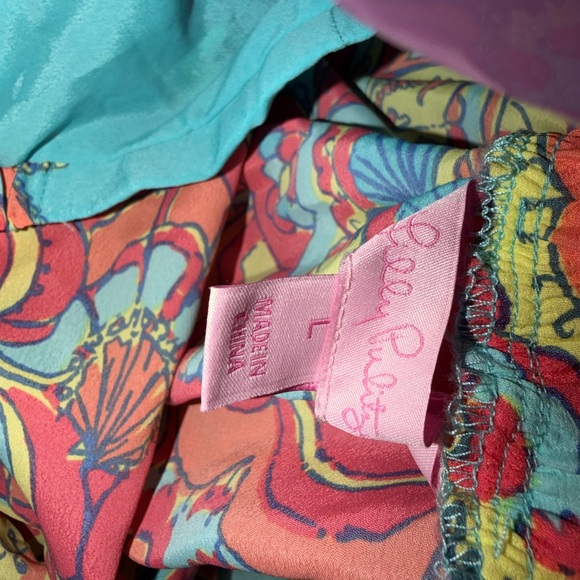 Lilly Pulitzer Emmett Strapless Colorful Maxi Dress with Paisley Design Size L - Picture 7 of 8